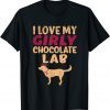 Chocolate Lab Canine Girl Dog Puppy Gender Reveal Cute 2022 Shirt