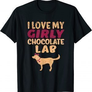 Chocolate Lab Canine Girl Dog Puppy Gender Reveal Cute 2022 Shirt