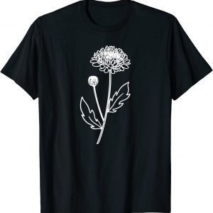 Chrysanthemum November Birth Flower Art Floral Minimalist Classic Shirt