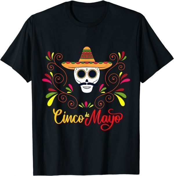 Cinco De Mayo Mexican Cross Sunglasses Skull Mustache 2022 Shirt