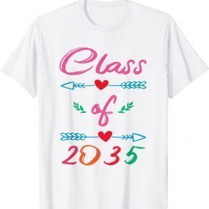 Class Of 2035 Kindergarten Pre K Grow With Me Graduation Classic Shirt