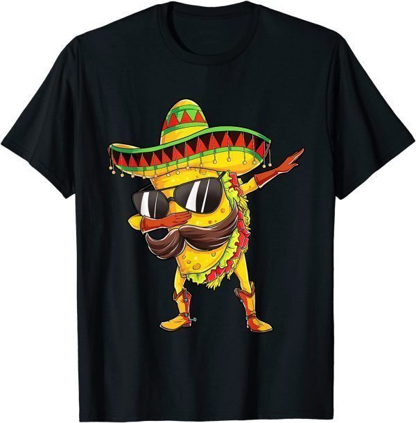 Dabbing Taco Cinco de Mayo Boys Men Mexican Food Sombrero 2022 Shirt
