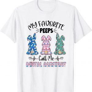 Dental Assistant Floral Bunnies Nurse Easter 2022 Shirt