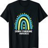 Down Syndrome Awareness Rainbow T21 Yellow Blue Ribbon 2022 Shirt
