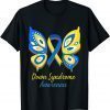 Down Syndrome Awareness T21 Butterfly T-Shirt