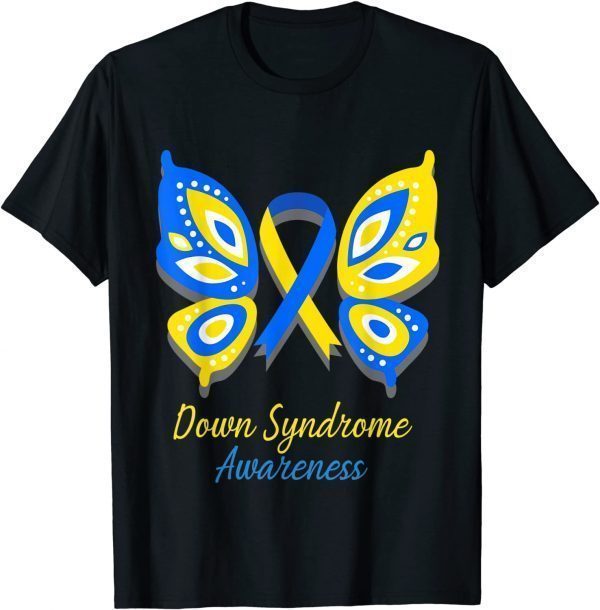 Down Syndrome Awareness T21 Butterfly T-Shirt