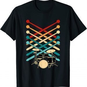 Drums Retro Drumsticks Drummer 2022 Shirt