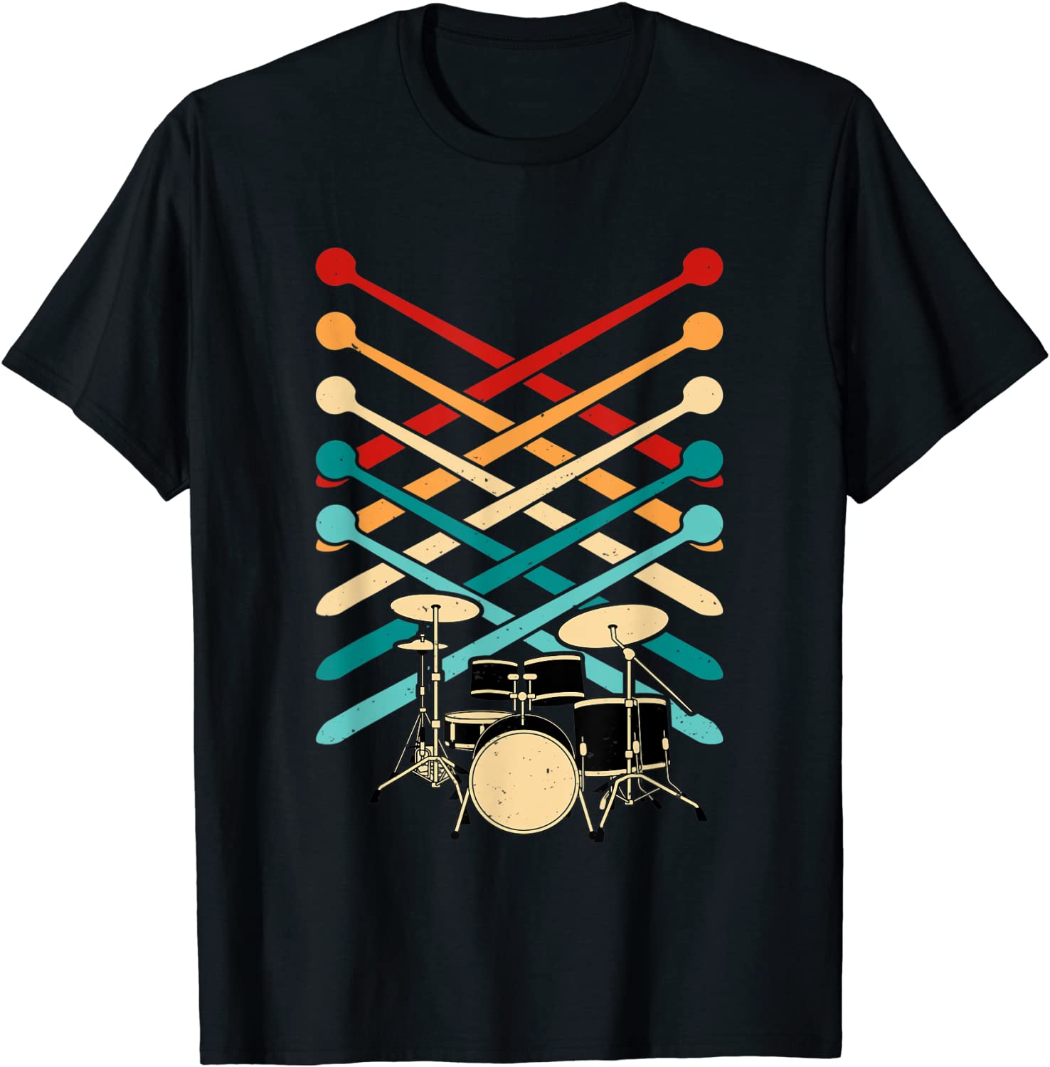 Drums Retro Drumsticks Drummer 2022 Shirt