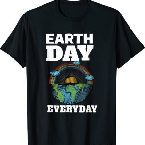 Earth Day Everyday Rainbow Teacher Retro Cute Earth Day 2022 Shirt