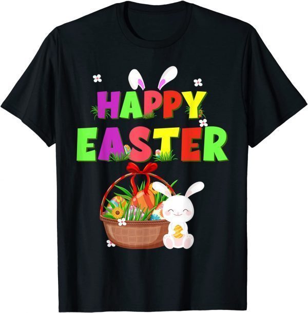 Easter Day Cute Bunny Easter Rabbit Love Eggs Happy Easter 2022 Shirt
