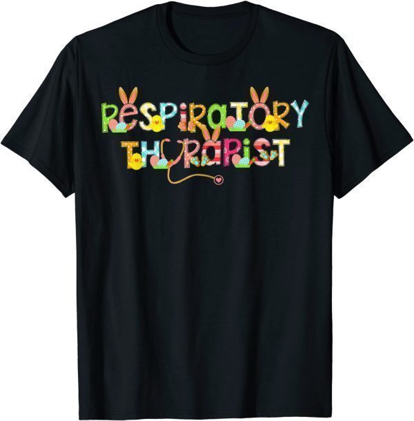 Easter Respiratory Therapist Rt Cute Bunny Ears Easter Eggs 2022 Shirt