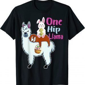 Easter pajamas One Hip Llama Sloth Riding Llama Unicorn Boys T-Shirt