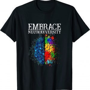Embrace Neurodiversity Brain ADHD Autism Awareness Day Classic T-Shirt
