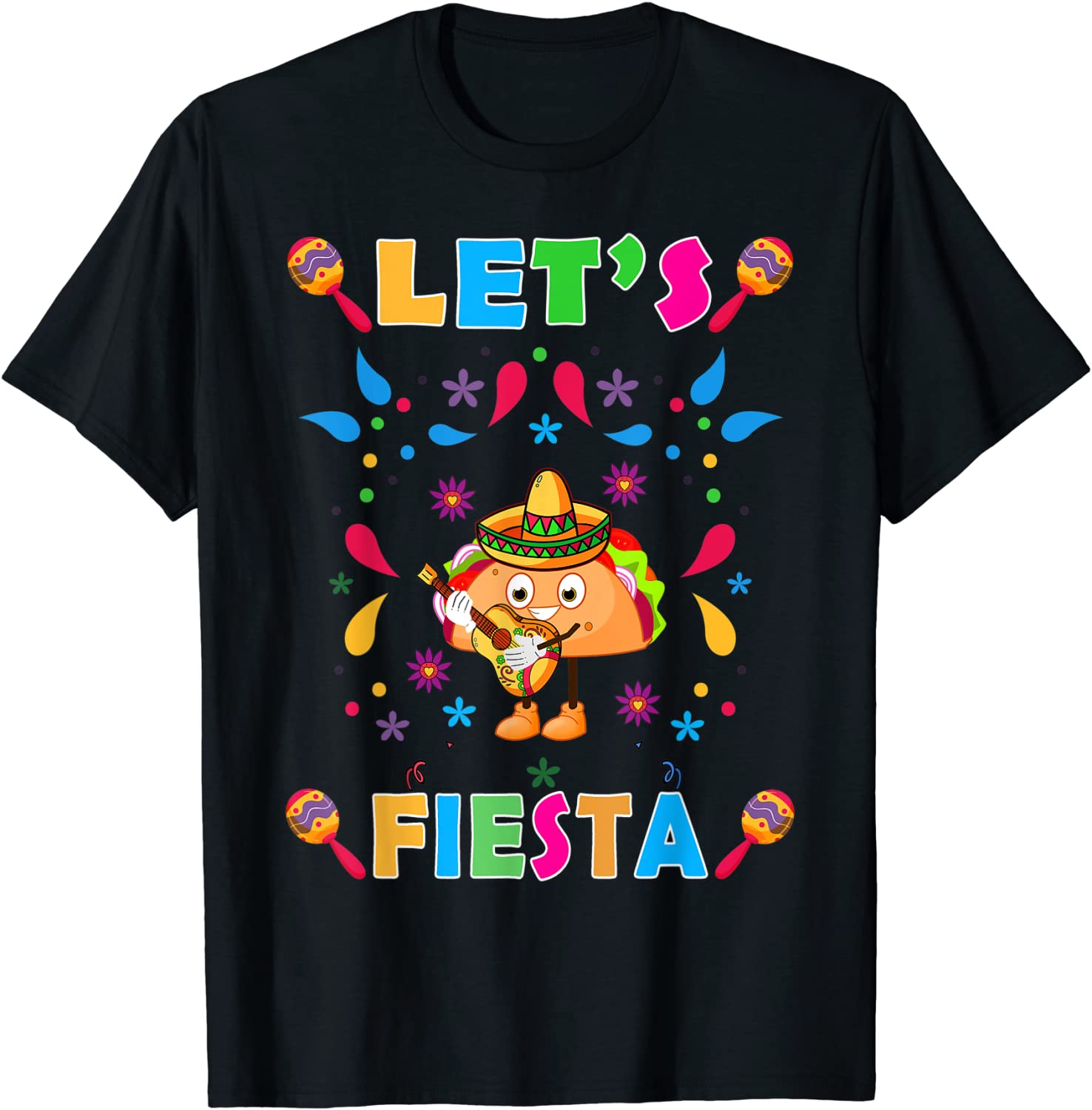 Funny Tacosaurus Cinco De Mayo Mexico Guitar Let's Fiesta 2022 Shirt