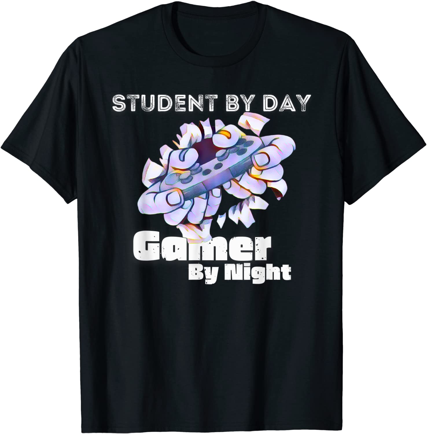 Gamer By Night Video Games Lover Gamer Student Gamming Classic Shirt