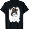 Giraffe mom Bleached Messy Bun Leopard Classic Shirt