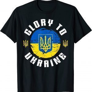 Glory To Ukraine I Stand With Ukraine Ukrainian Flag Vintage Love Ukraine Shirt