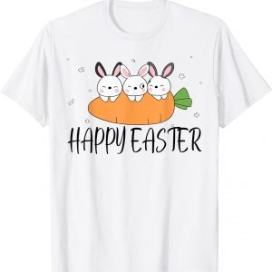 Happy Easter Day 2022 Bunny Carrot Hug Easter Eggs 2022 T-Shirt