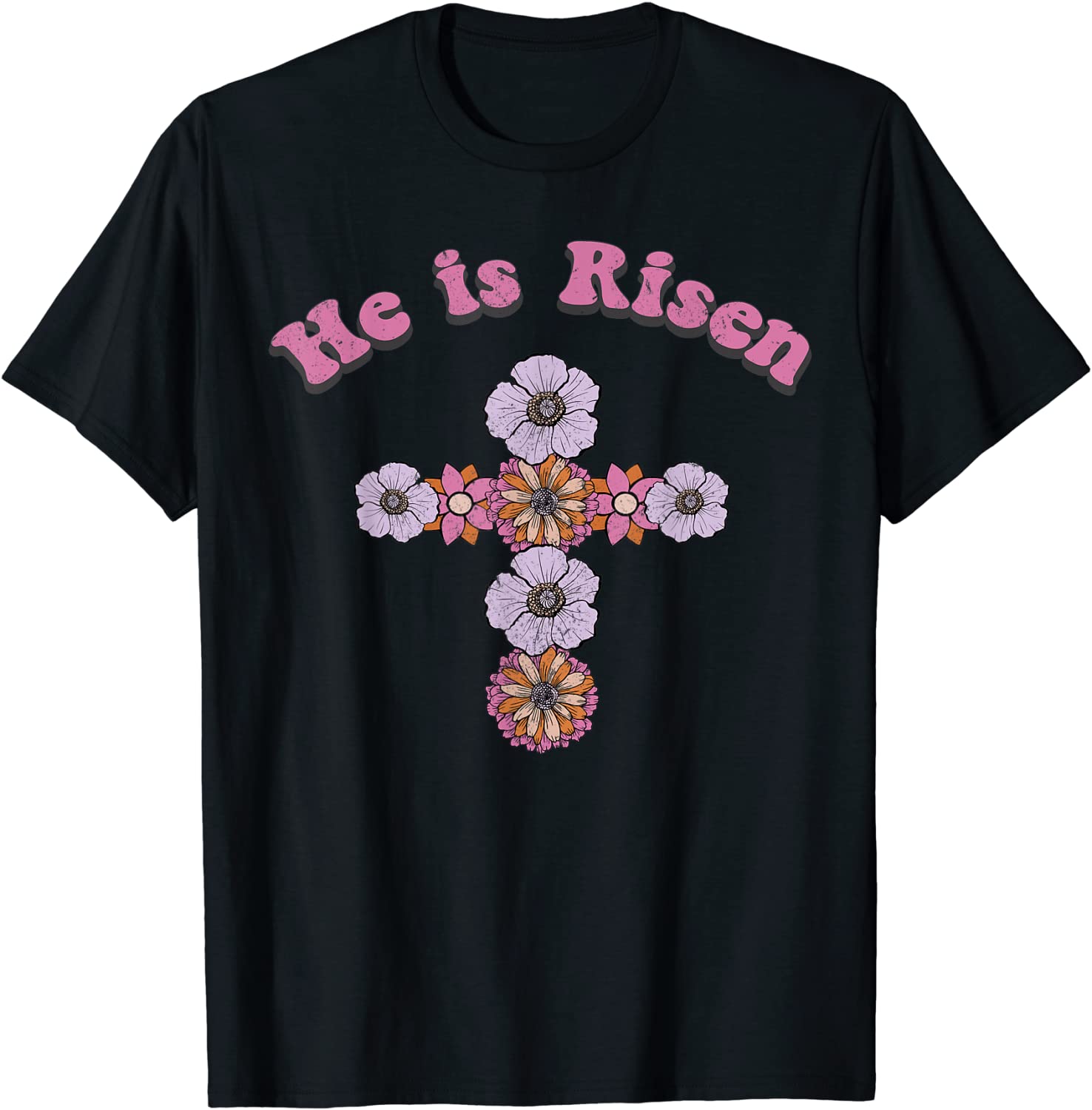 Happy Easter Leopard He Is Risen Floral Easter Christian Classic Shirt