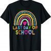 Happy Last Day of School Teacher Student Rainbow Leopard Classic Shirt