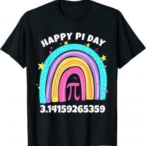 Happy Pi Day Mathematic Math Teacher Leopard Rainbow 2022 Shirt