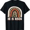 He Is Risen Leopard Rainbow Christian Jesus Happy Easter Day 2022 Shirt