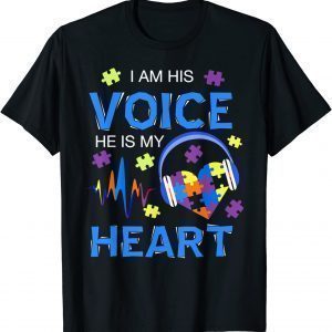 I Am His Voice He Is My Heart Autism Awareness Classic Shirt