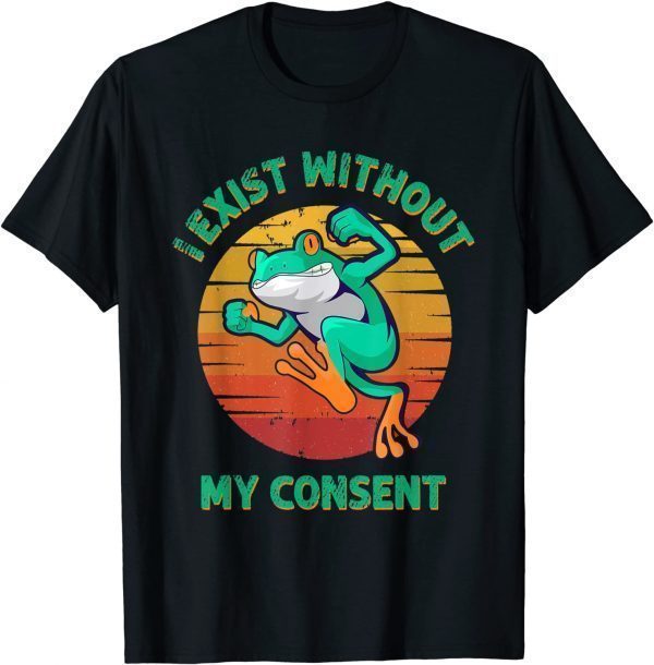 I Exist Without My Consent Vintage Sunset Frog Meme Classic Shirt