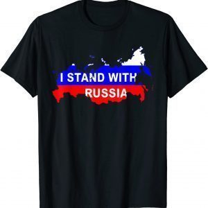 I Stand With Russia Support Russia Russian Flag Free Ukraine T-Shirt