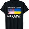 I Stand With Ukraine Flag American Flag Support Ukraine Love Ukraine T-Shirt