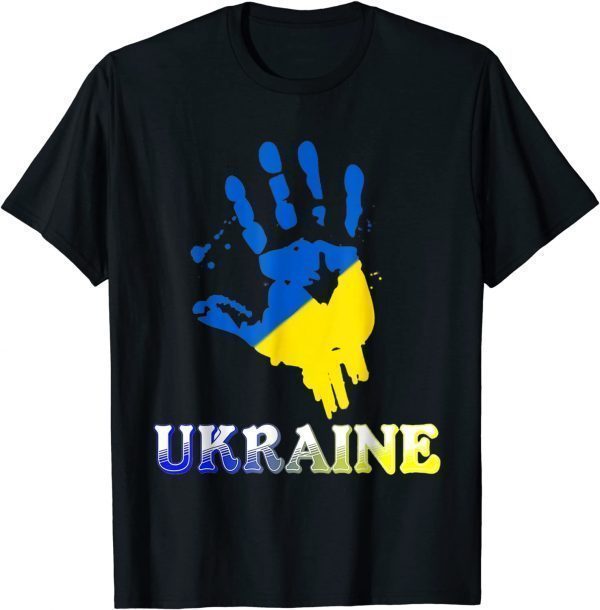 I Stand With Ukraine Flag Support Ukraine T-Shirt