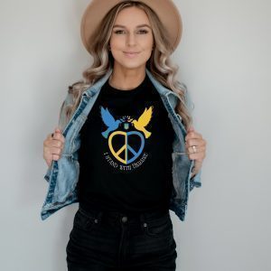 I Stand With Ukraine Freedom and Peace Dove Shirt