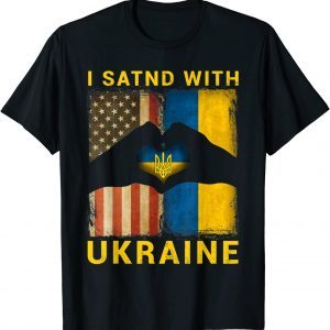 I Stand With Ukraine Heart Flag Free Ukraine Love Ukraine Shirt