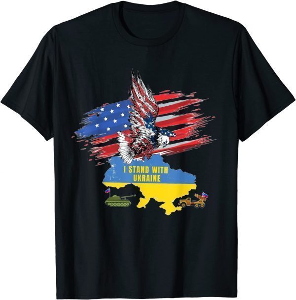 I Stand With Ukraine I Support Ukraine Ukrainian Roots Peace Ukraine T-Shirt