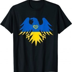 I Stand With Ukraine Support Ukraine Eagle Ukrainian Flag Peace Ukraine T-Shirt