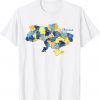 I Stand With Ukraine Ukrainian Map Watercolor Love Ukraine T-Shirt
