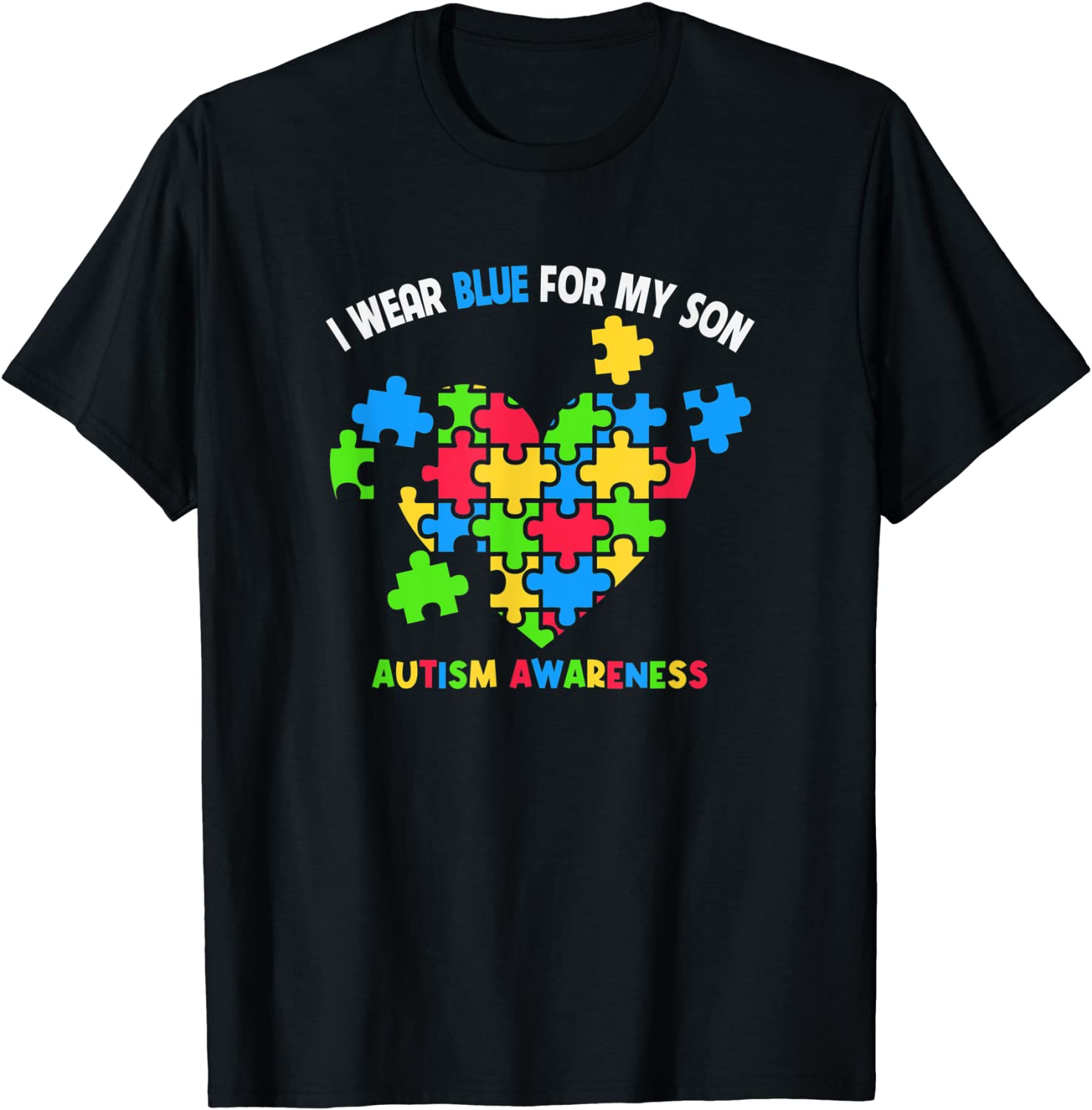 I Wear Blue For My Son Autism Awareness Month 2022 Shirt
