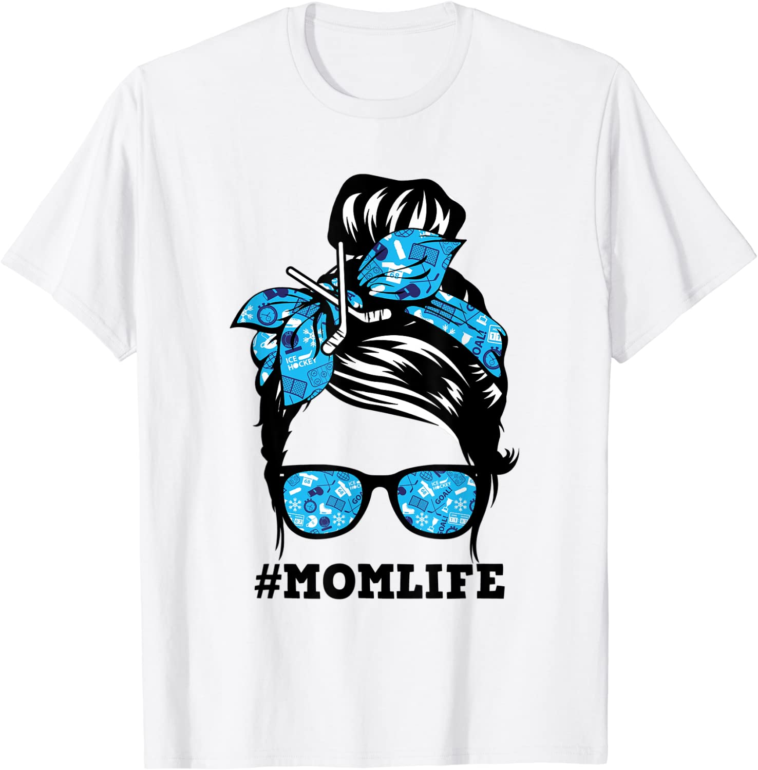 Ice Hockey Bandana Sunglasses Mom Life Mother Day Mama Classic Shirt