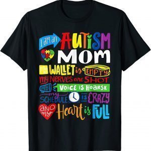 I'm an Autism Mom Wallet Empty Proud Autism Mother Gift Shirt