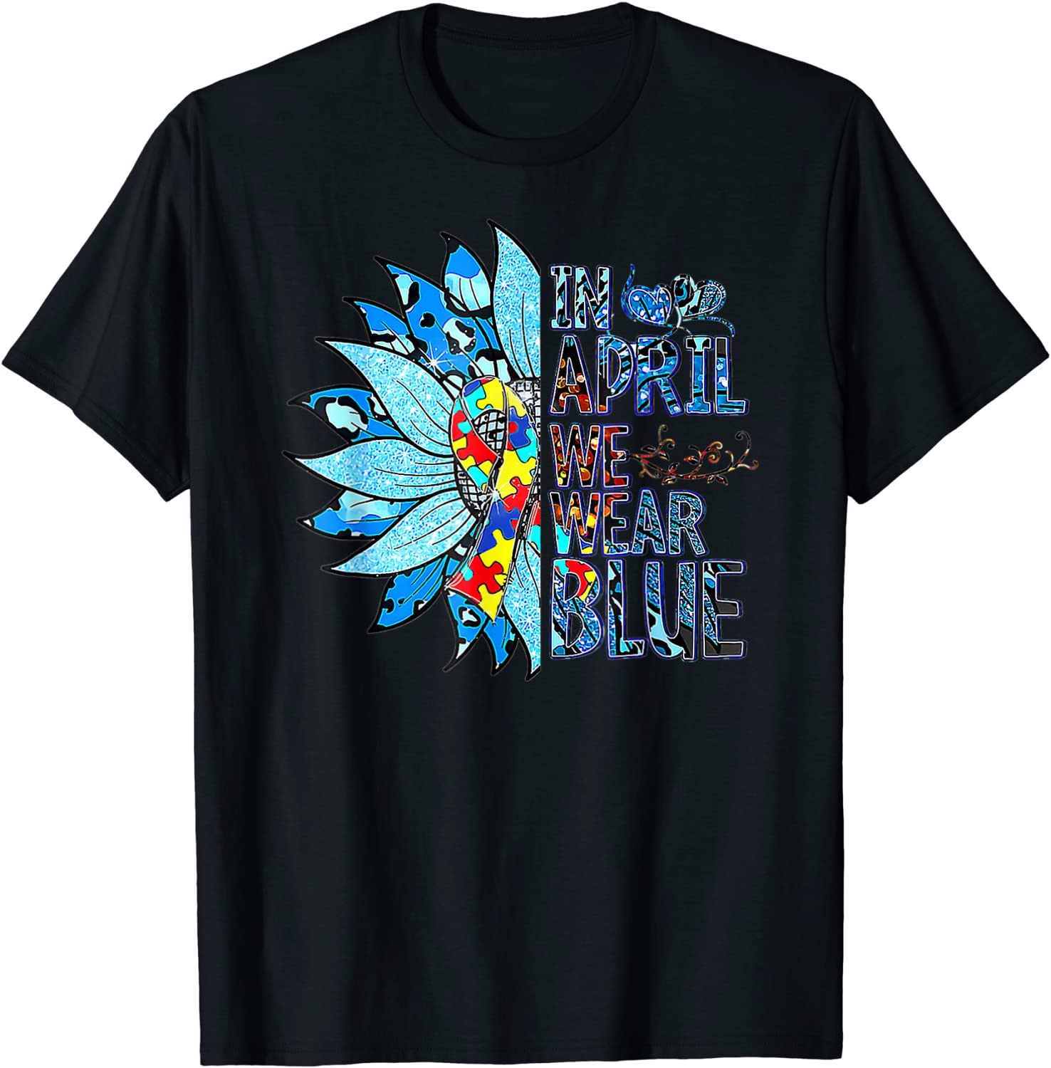 In April We Wear Blue Autism Awareness Special Education Classic ShirtIn April We Wear Blue Autism Awareness Special Education Classic Shirt