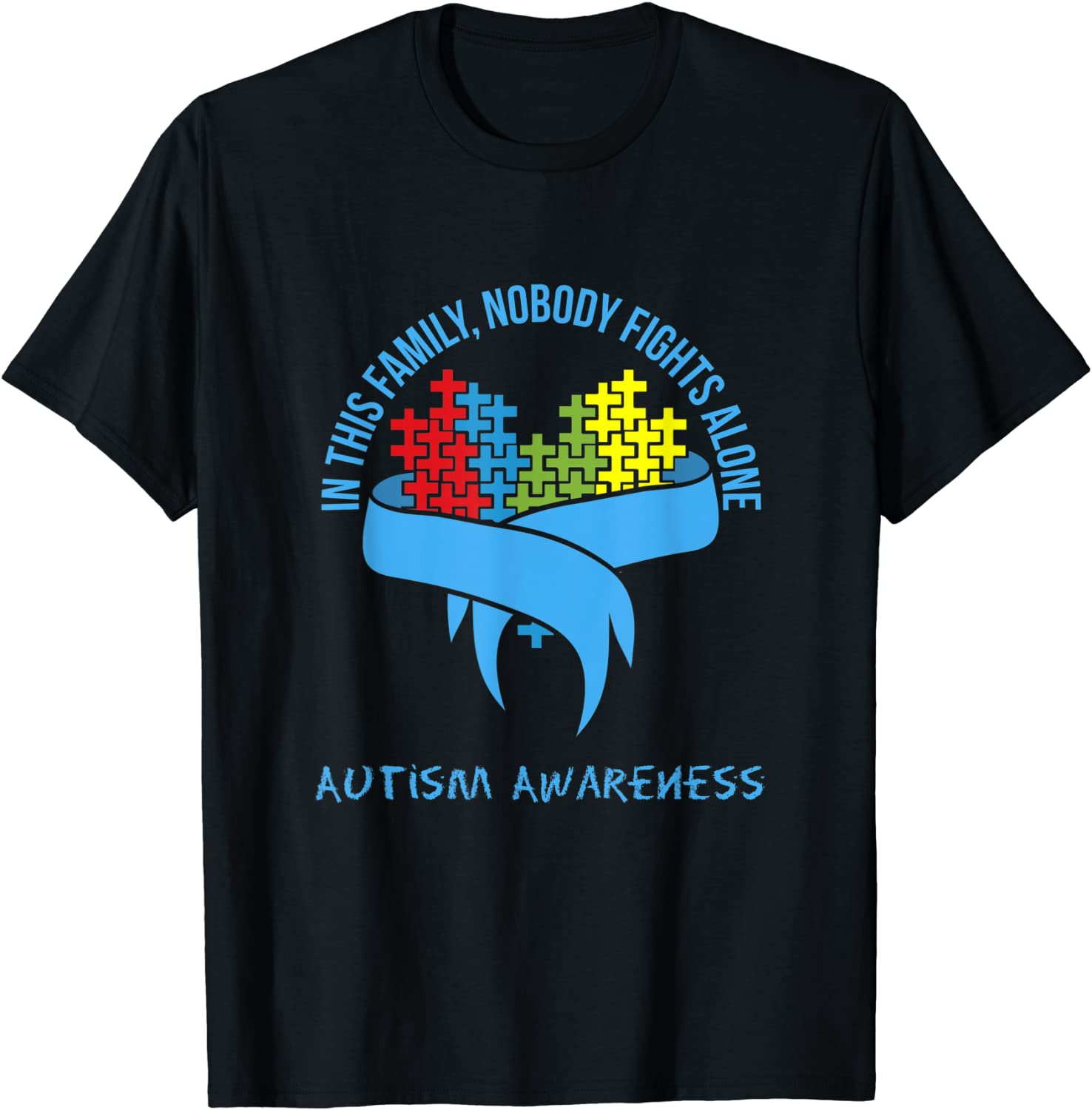 In This Family Nobody Fights Alone, Autism Awareness Classic Shirt