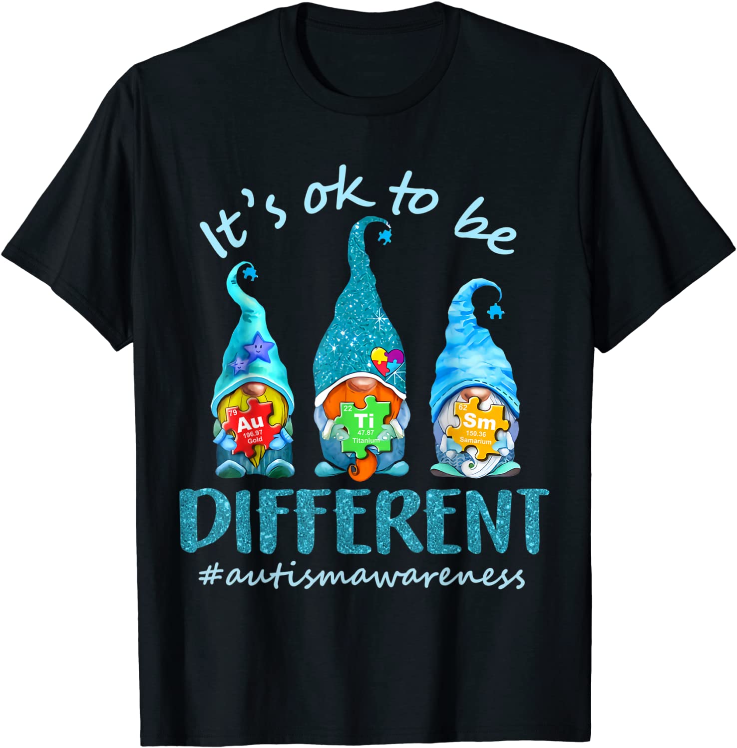 It's Ok To Be Different Autism Awareness Gnomes Gift Shirt
