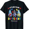 Its Ok To Be Different Gnomes Hold Puzzles Autism Awareness 2022 Shirt