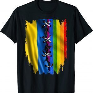 LGBT and Ukraine flag I stand with Ukraine Love Ukraine T-Shirt