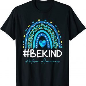 Leopard Rainbow Be Kind Autism Awareness Support Classic T-Shirt