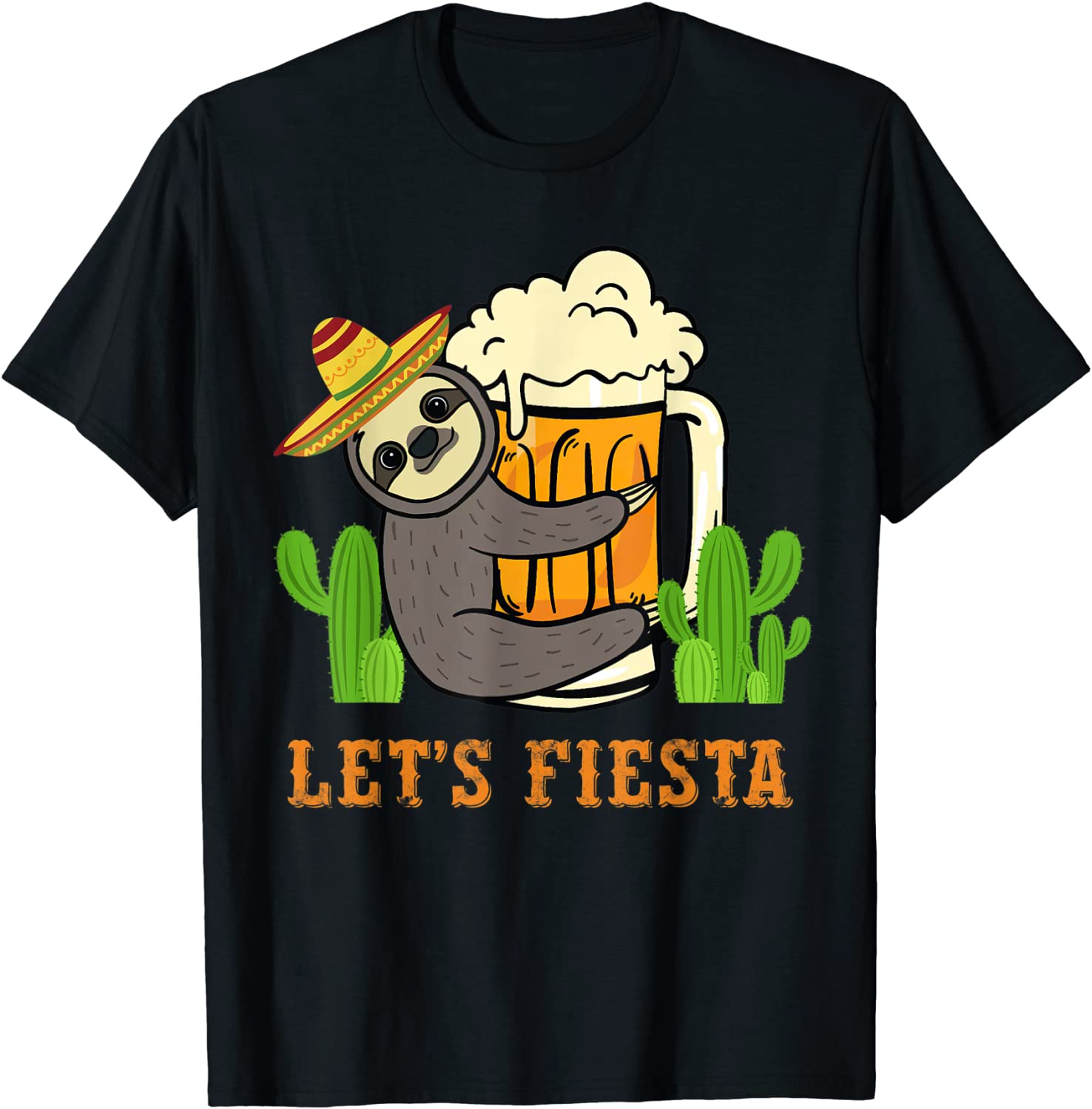 Let's Fiesta Sloth Beer Drinking Cinco De Mayo Mexican Party 2022 Shirt