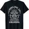 Leveling Up To Grandpa - Baby Announcement Gamer Gaming 2022 Shirt