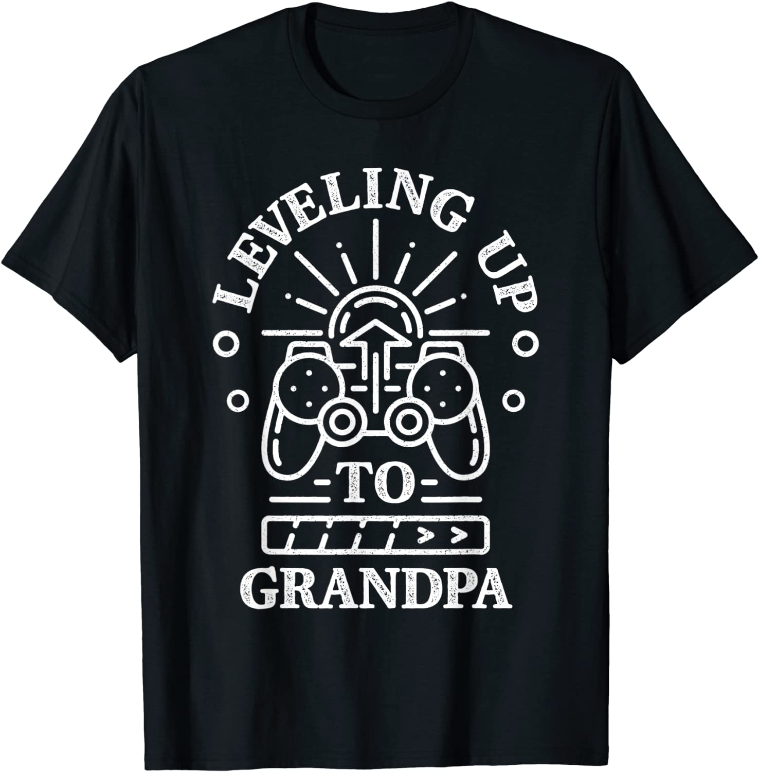 Leveling Up To Grandpa - Baby Announcement Gamer Gaming 2022 Shirt