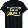 My Birthstone Is A Softball Softball Pitcher Catcher Tee Shirt