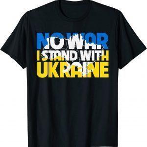 No War I Stand With Ukraine Roots Ukrainian Flag Love Ukraine T-Shirt